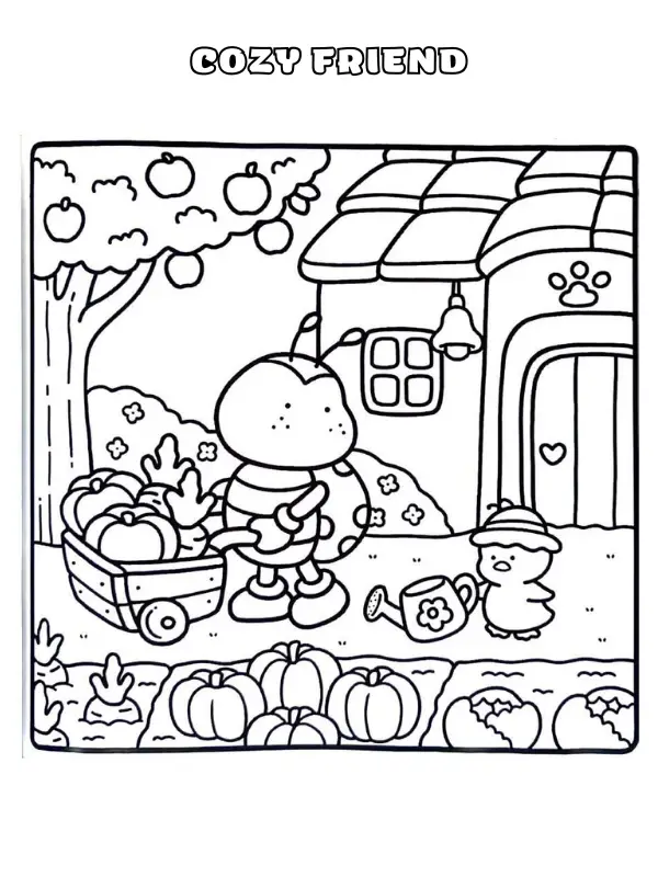 Cozy Friend Coloring Pages 17