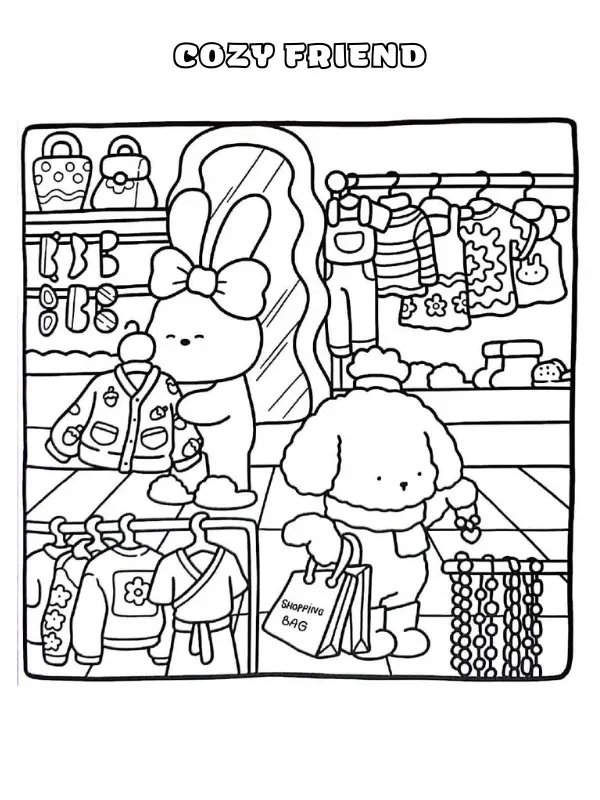 Cozy Friend Coloring Pages 21