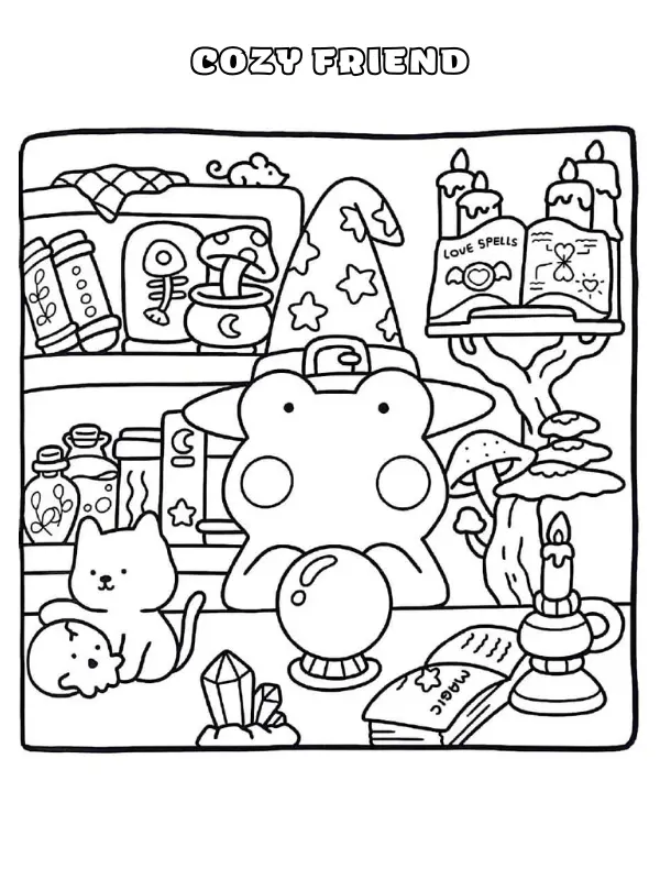 Cozy Friend Coloring Pages 22