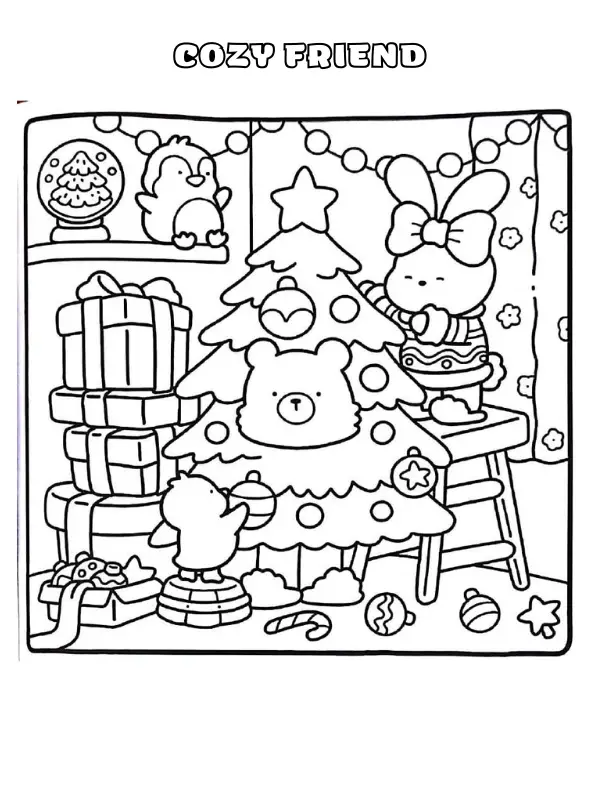 Cozy Friend Coloring Pages 23