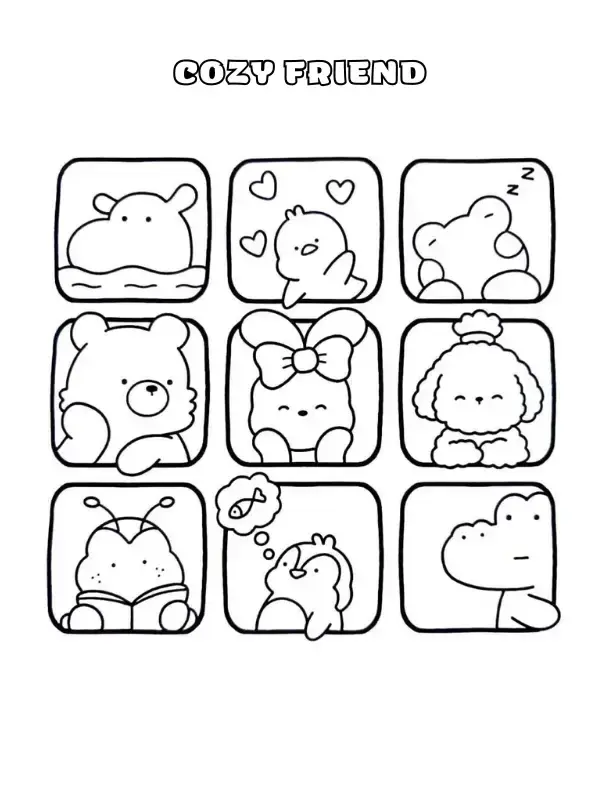 Cozy Friend Coloring Pages 25