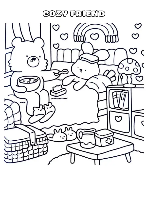 Cozy Friend Coloring Pages 27