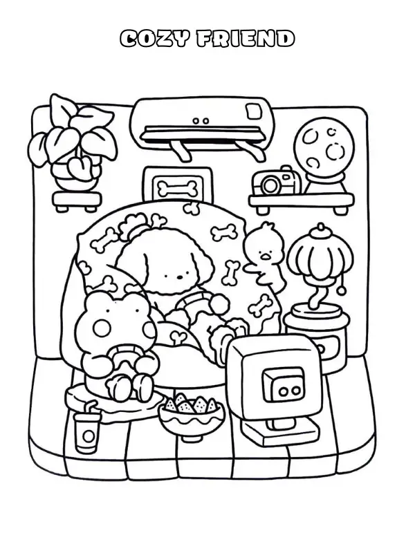 Cozy Friend Coloring Pages 29