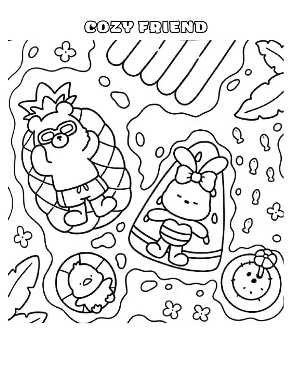 Cozy Friend Coloring Pages 31