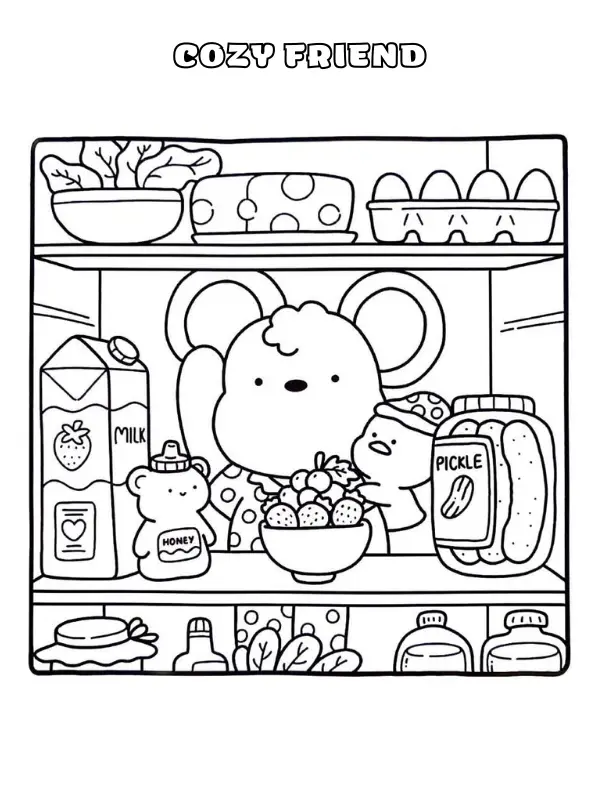 Cozy Friend Coloring Pages 33