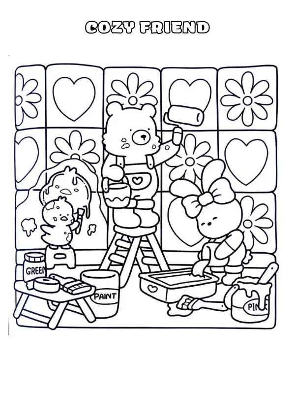 Cozy Friend Coloring Pages 36