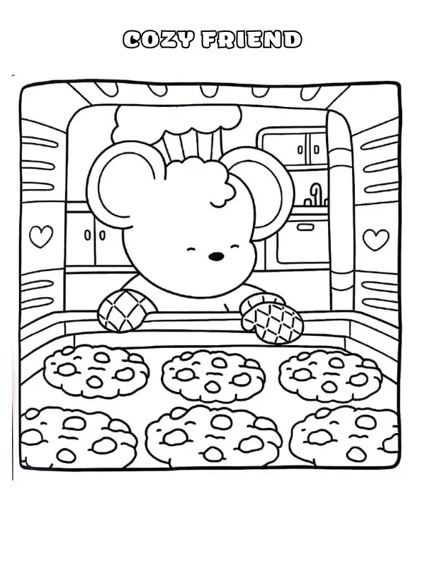 Cozy Friend Coloring Pages 38