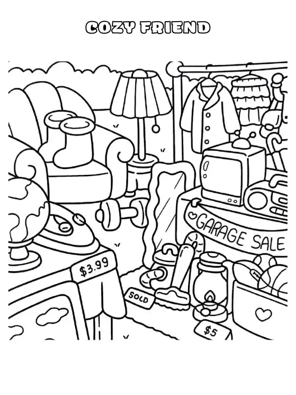 Cozy Friend Coloring Pages 4