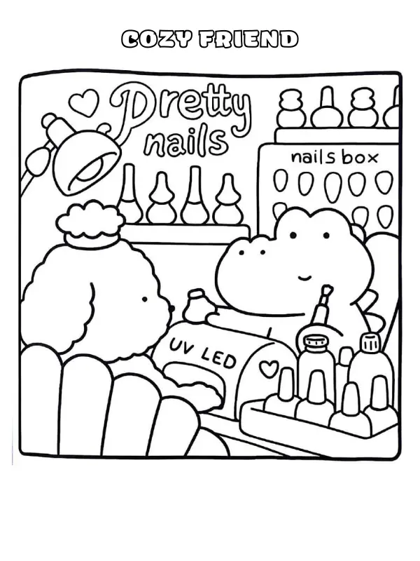 Cozy Friend Coloring Pages 8