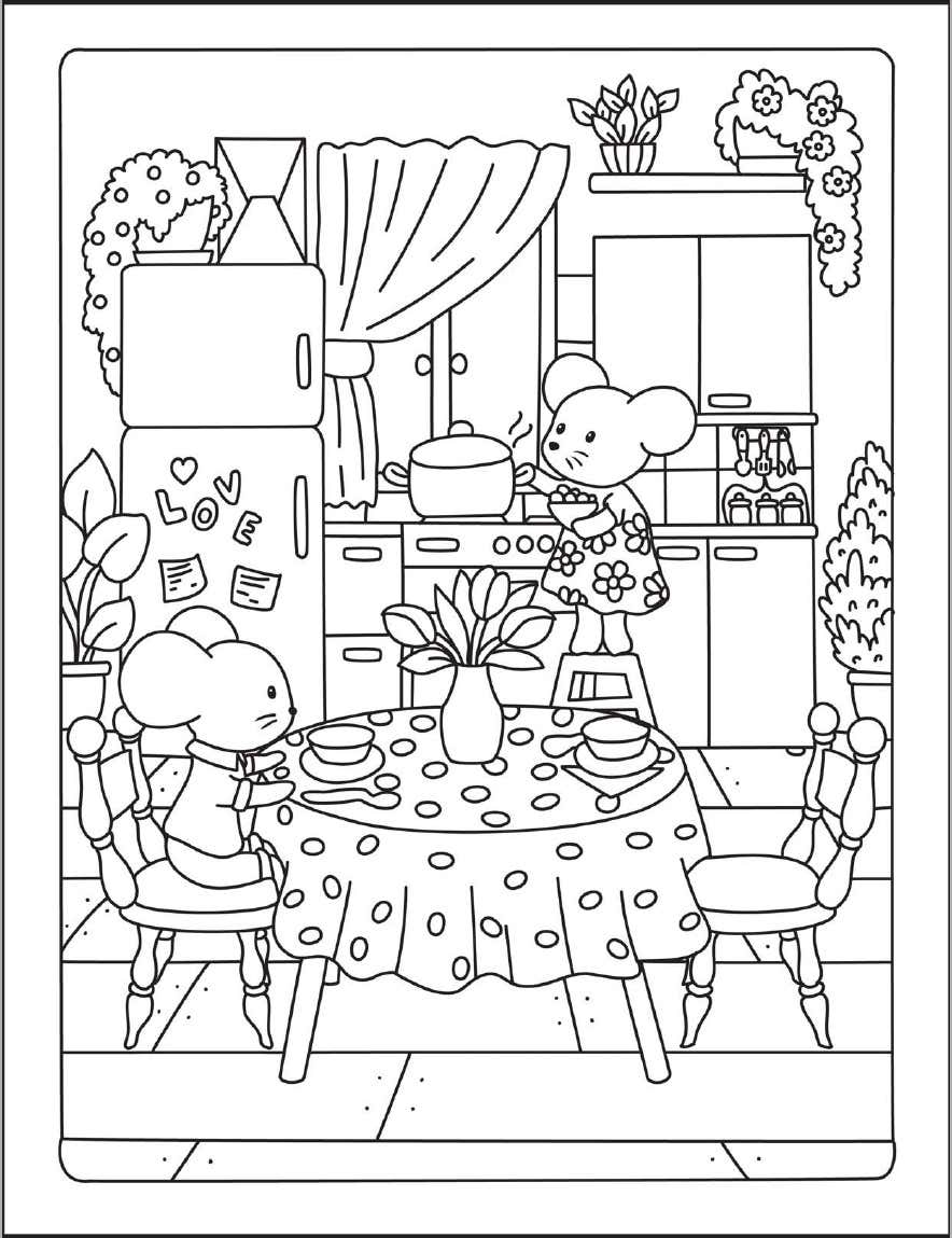 Cozy Nooks Digital Para Colorir 17