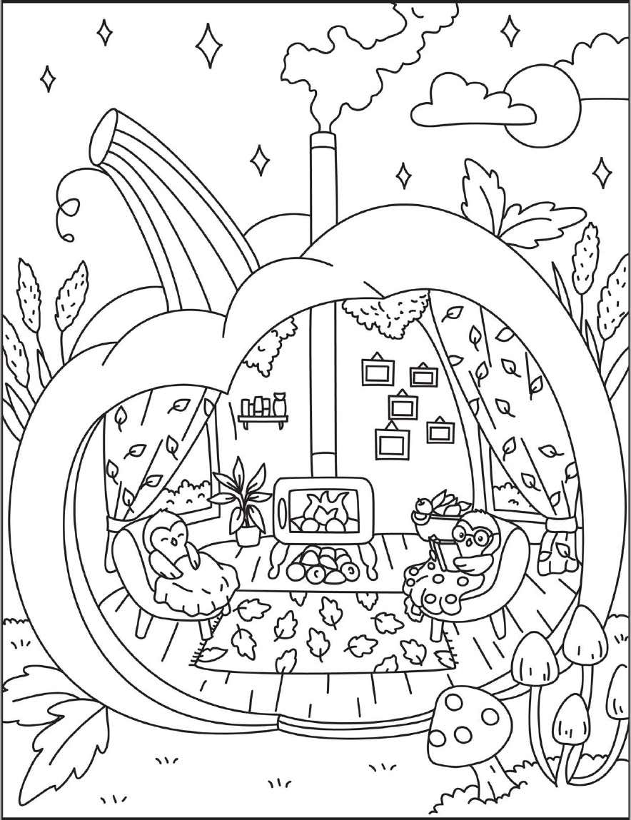 Cozy Nooks Digital Para Colorir 25