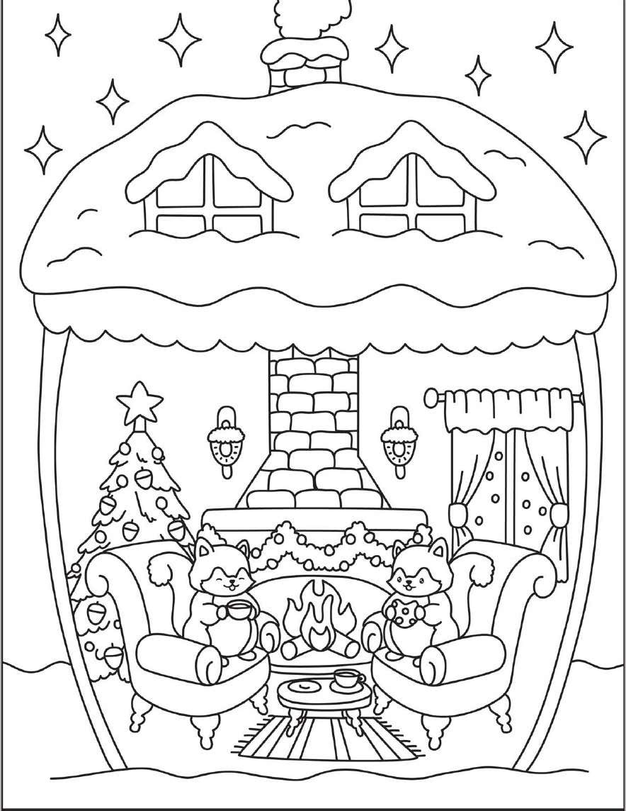 Cozy Nooks Digital Para Colorir 6