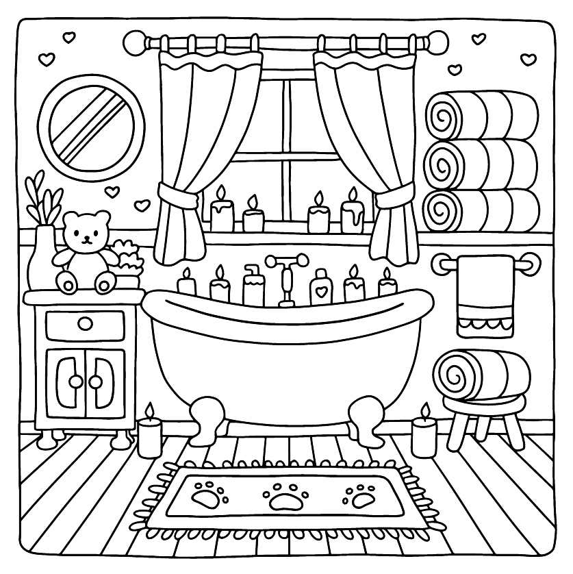 Cozy Retreats Para Colorir 3