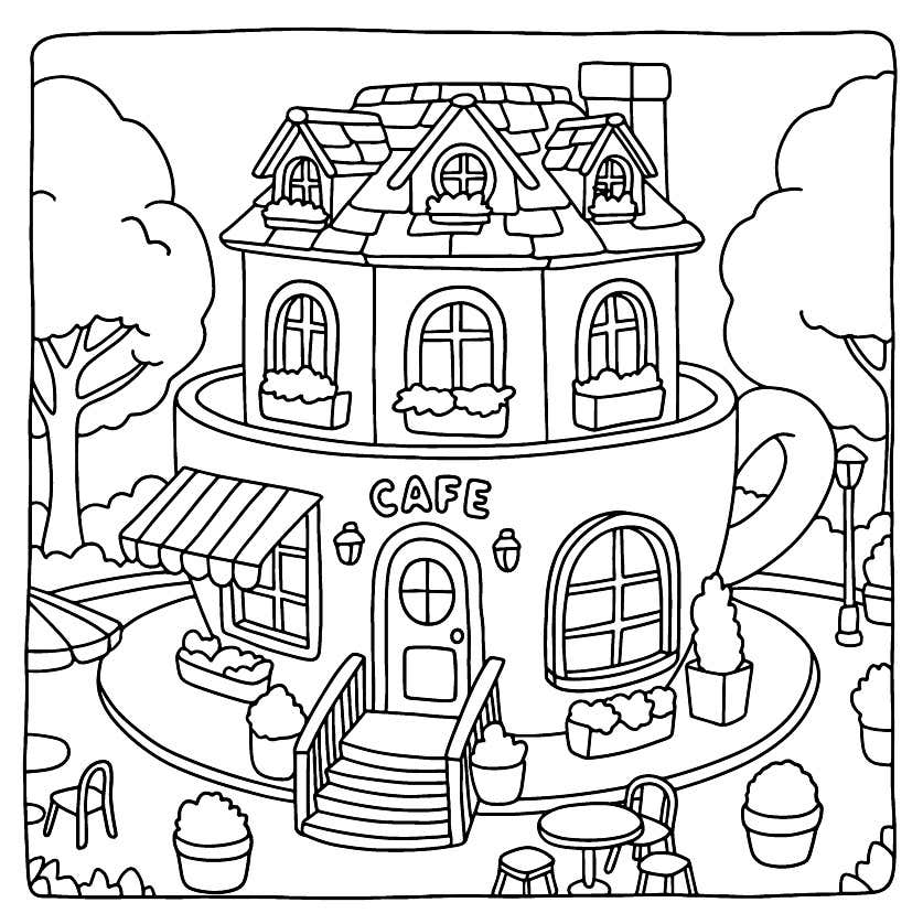 Cozy Retreats Para Colorir 40