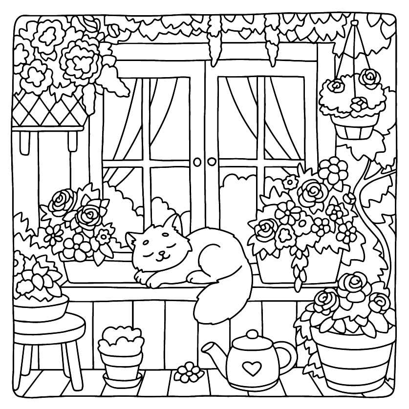 Cozy Retreats Para Colorir 42