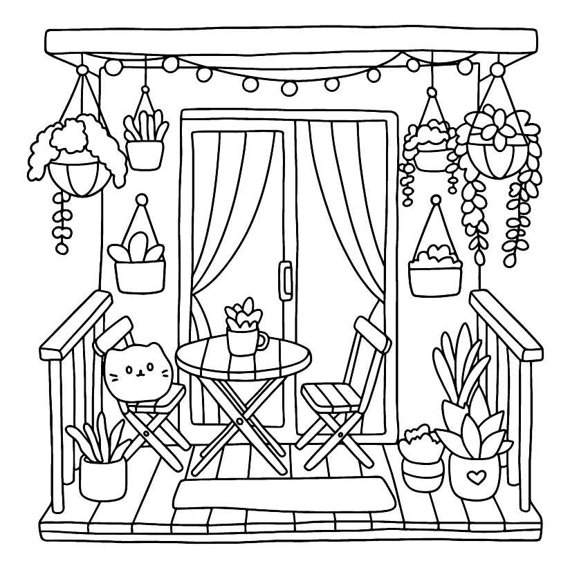 Cozy Retreats Para Colorir 5