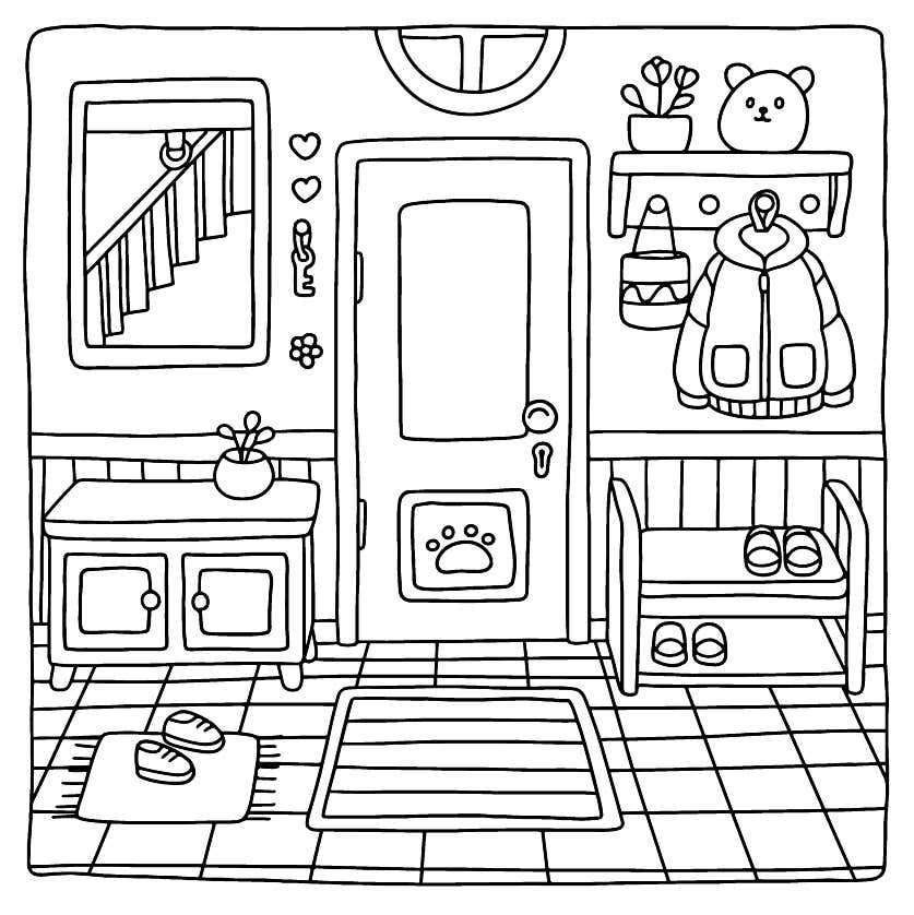 Cozy Retreats Para Colorir 9