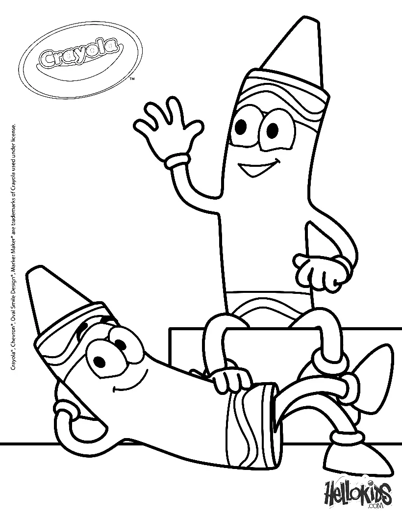 Crayon Coloring Pages 12