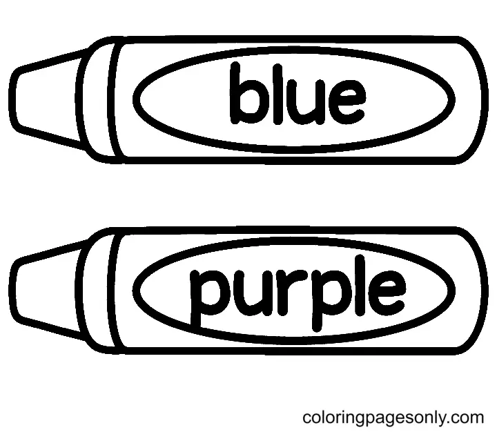 Crayon Coloring Pages 5