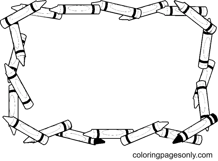 Crayon Coloring Pages 8