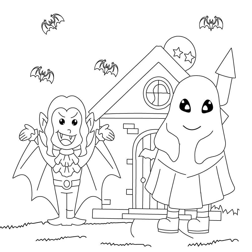 Creepy Kawaii Coloring Pages 1