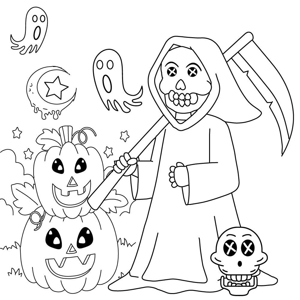 Creepy Kawaii Coloring Pages 2