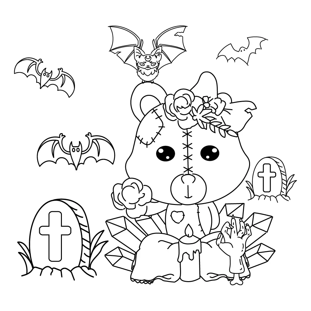 Creepy Kawaii Coloring Pages 3