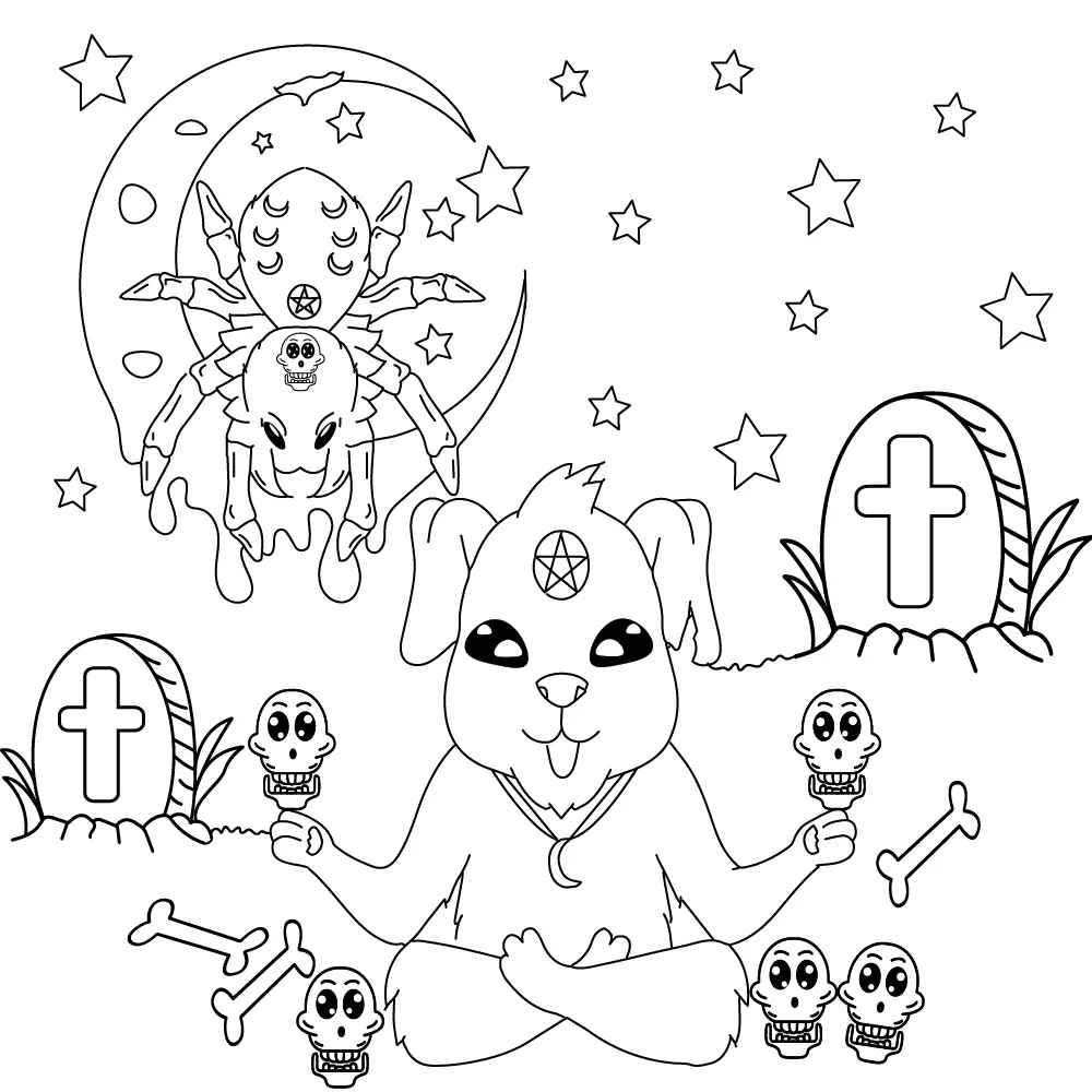 Creepy Kawaii Coloring Pages 5