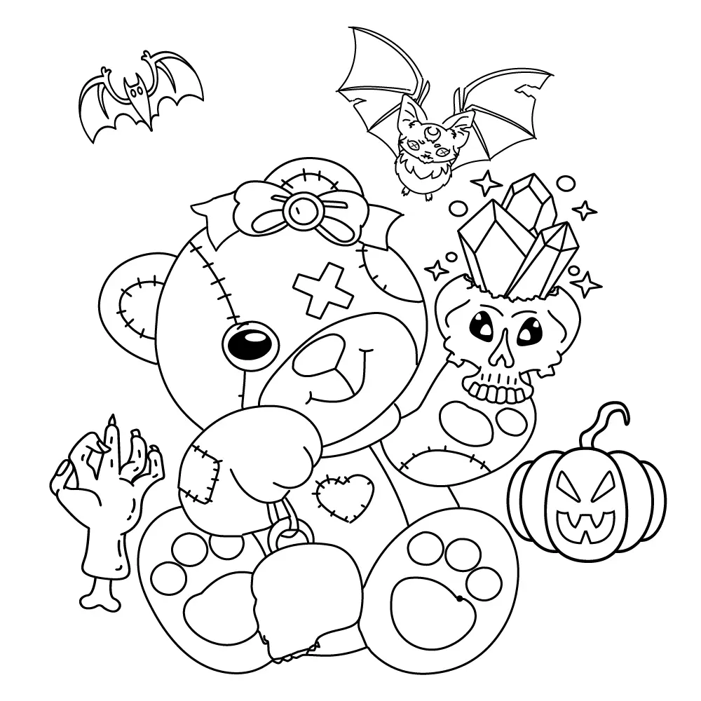 Creepy Kawaii Coloring Pages 6