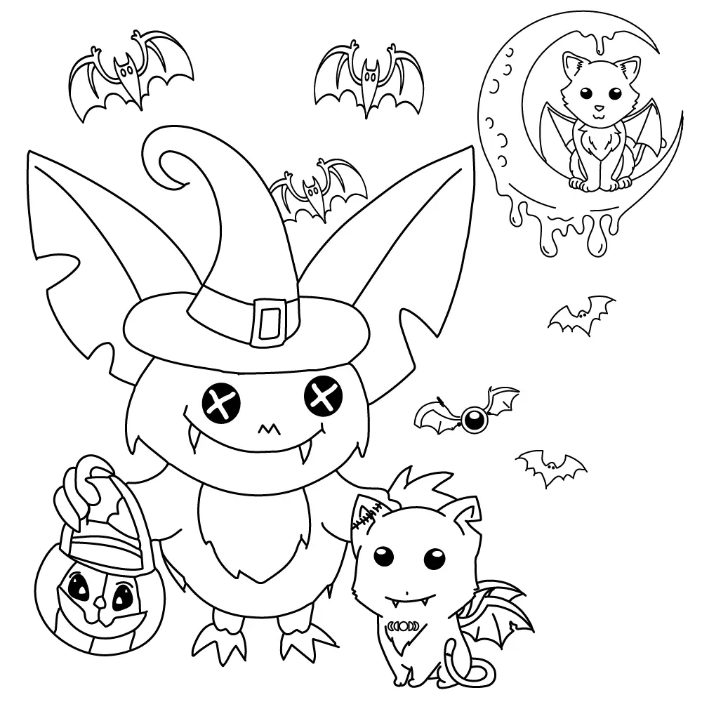 Creepy Kawaii Coloring Pages 7