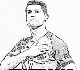 Cristiano Ronaldo Coloring Pages 1