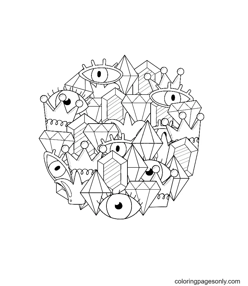 Crystal Coloring Pages 60