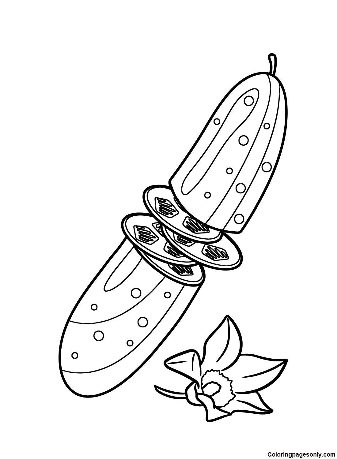 Cucumber Coloring Pages