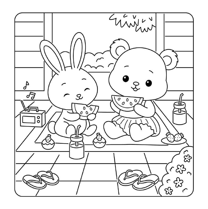 Cuddly Friends Ausmalbilder 10