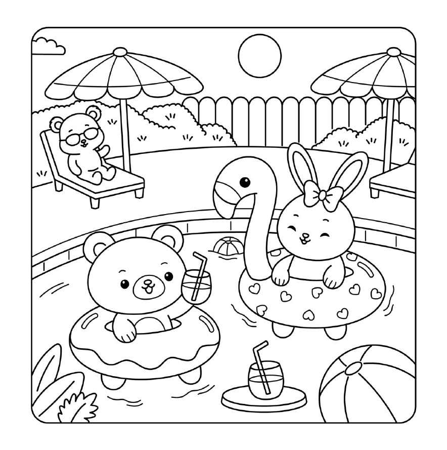 Cuddly Friends Ausmalbilder 11
