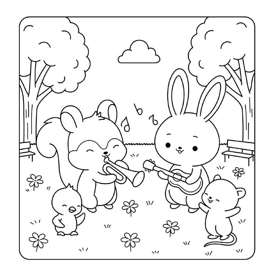Cuddly Friends Ausmalbilder 26
