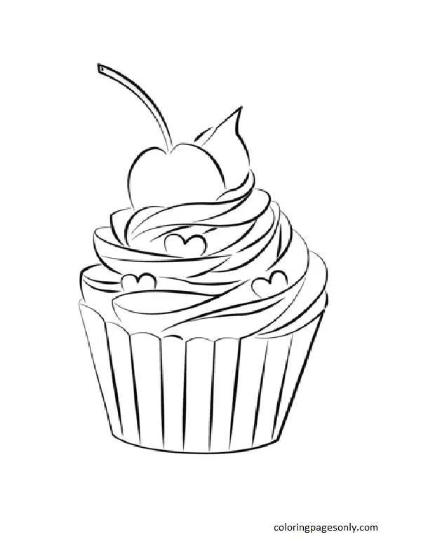 Desenhos de Cupcake Para Colorir 34