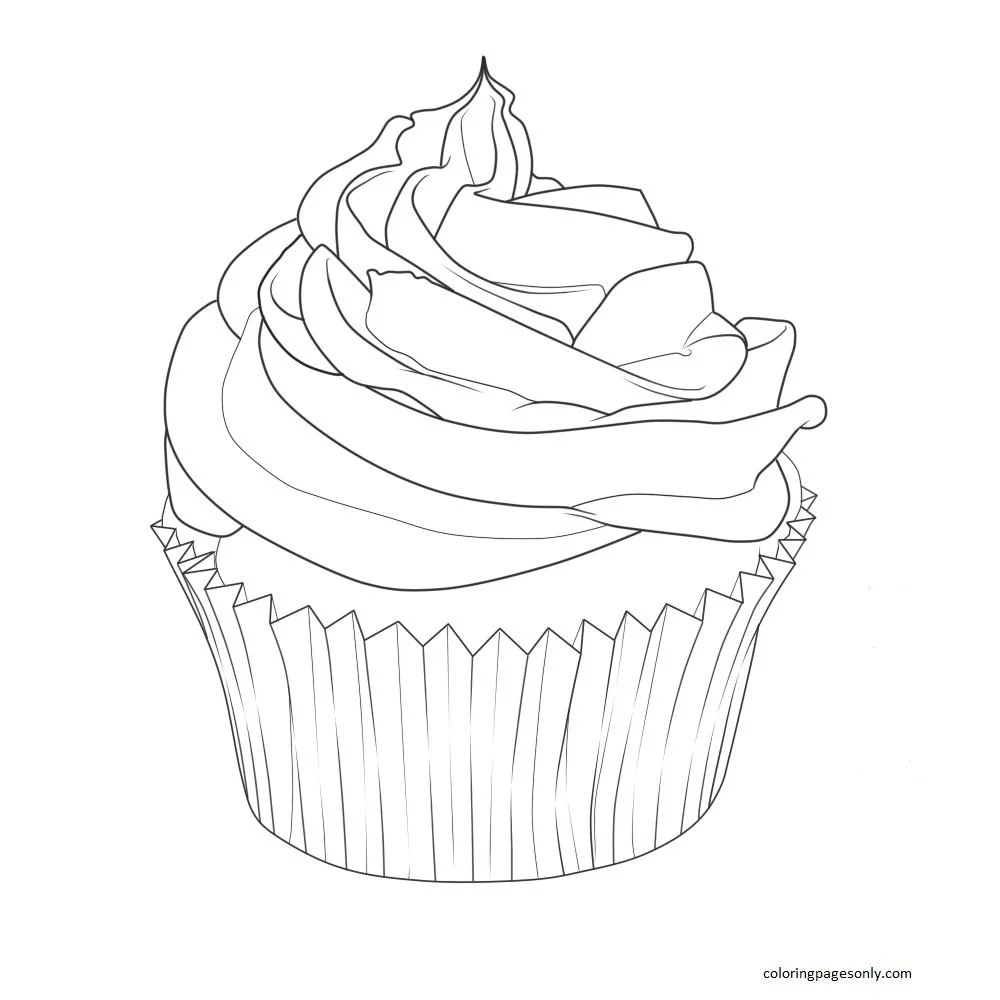 Desenhos de Cupcake Para Colorir 4