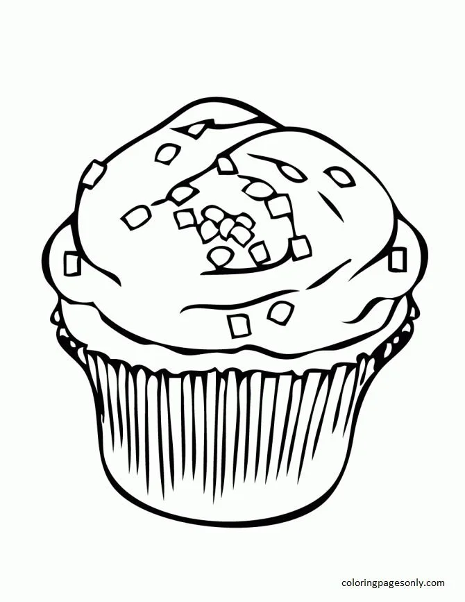 Desenhos de Cupcake Para Colorir 45