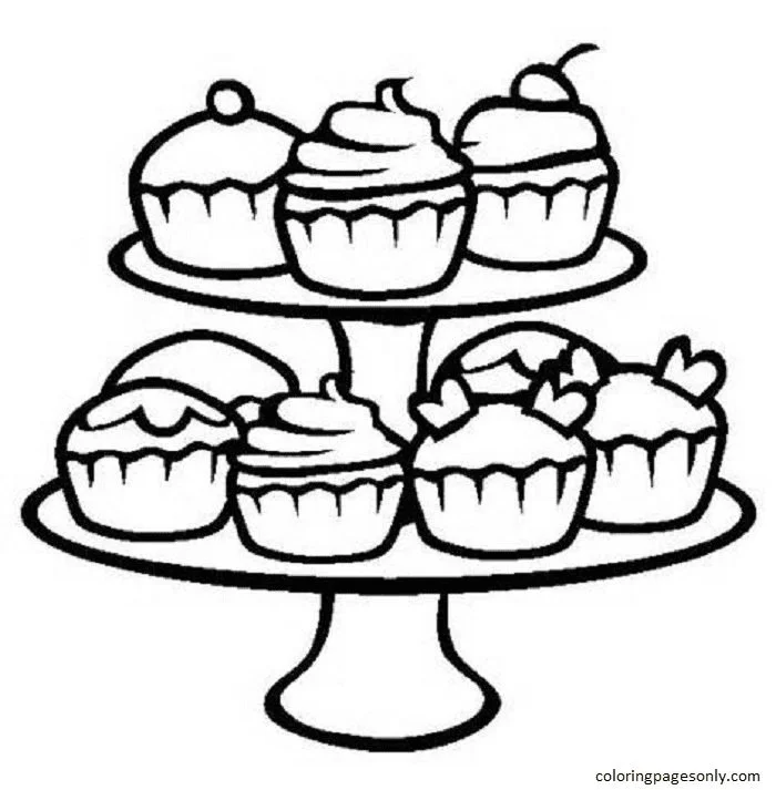 Desenhos de Cupcake Para Colorir 5