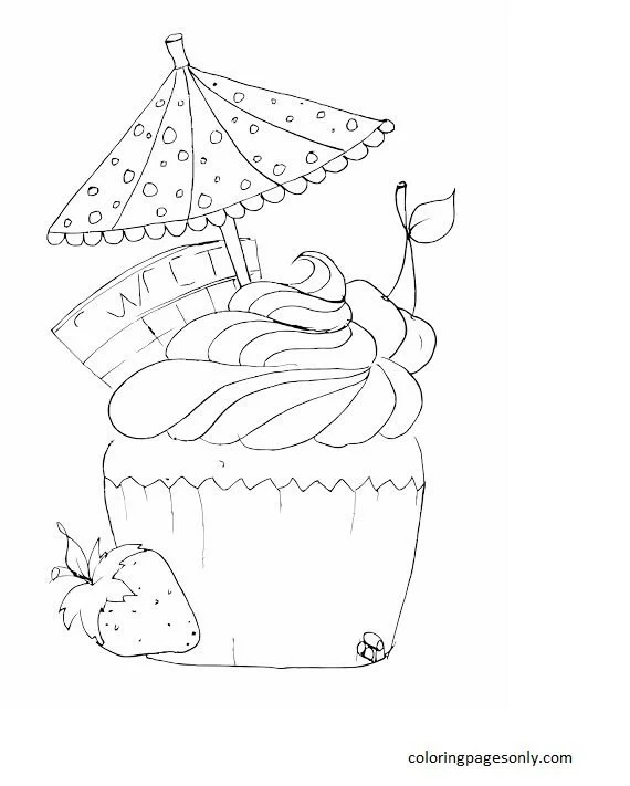 Desenhos de Cupcake Para Colorir 50