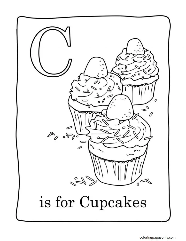 Cupcake Coloring Pages 57