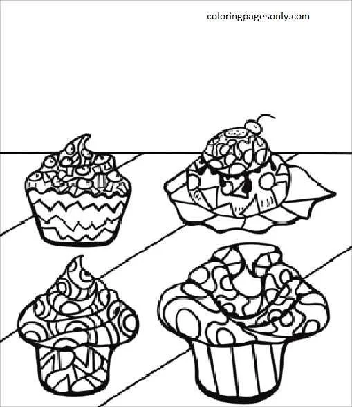 Desenhos de Cupcake Para Colorir 58