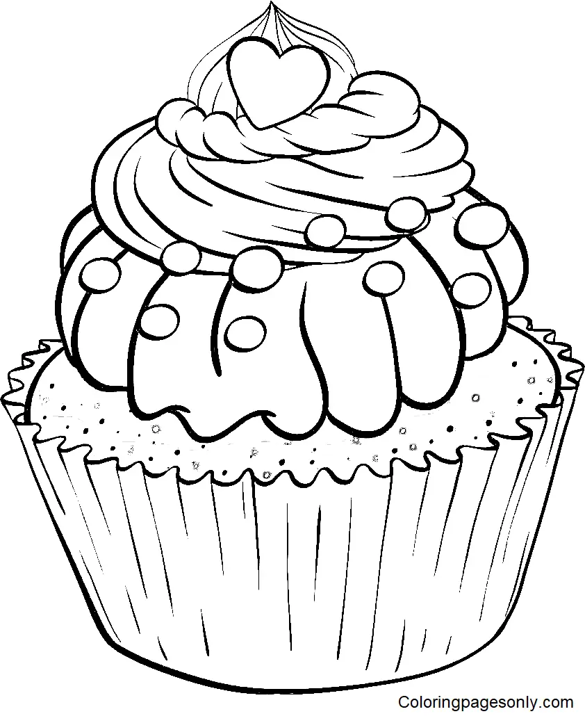 Desenhos de Cupcake Para Colorir 63