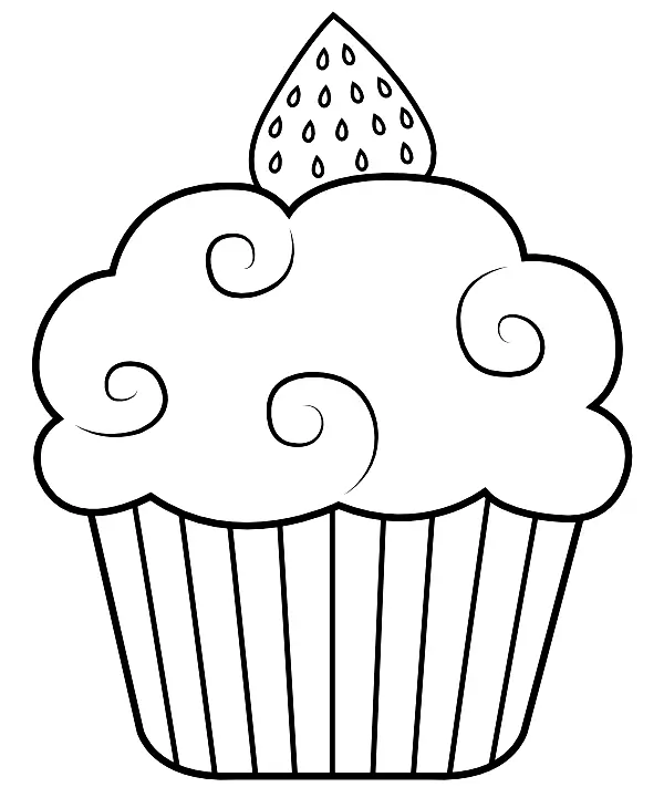 Desenhos de Cupcake Para Colorir 77