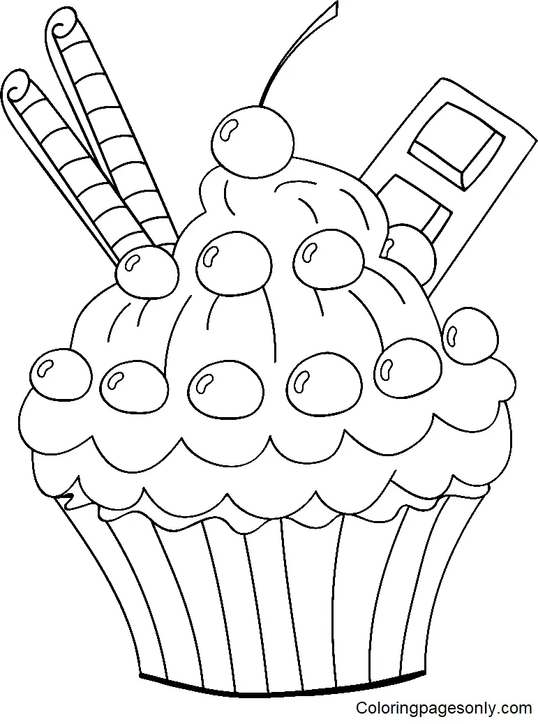 Cupcake Coloring Pages 78