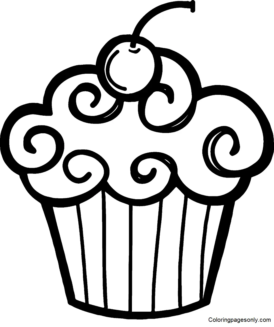 Desenhos de Cupcake Para Colorir 83