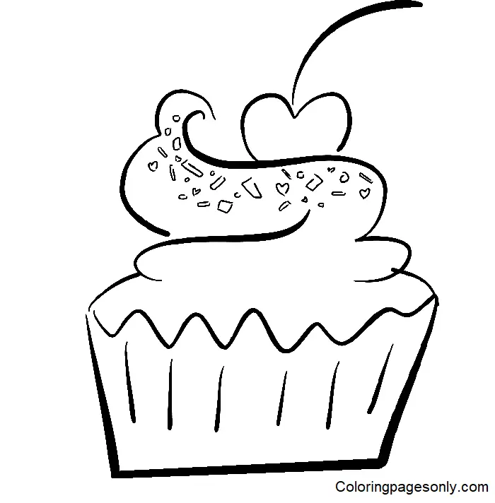 Desenhos de Cupcake Para Colorir 93