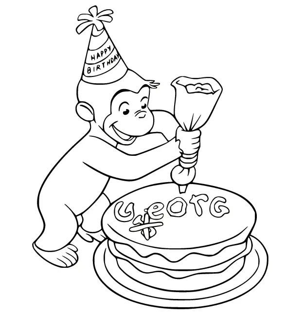 Curious George Coloring Pages 50