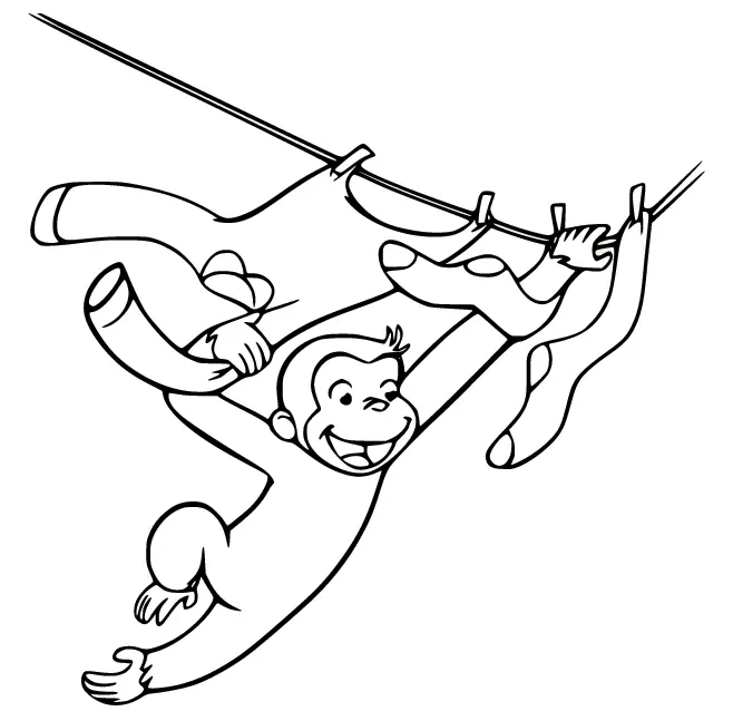 Curious George Coloring Pages 53